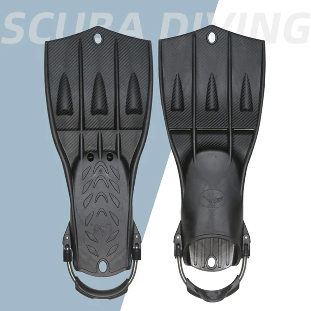 Professional Scuba Diving Snorkel Fins Adjustable Buckles Swimming Flippers Short Silicone Frog Shoes For Adult Diving Equipment